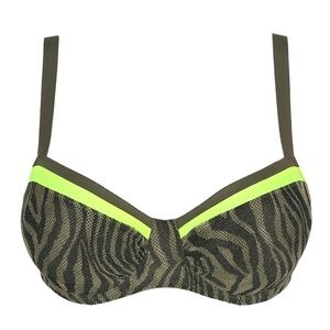 Prima Donna actuona Zebra Print bikini top fluo jungle